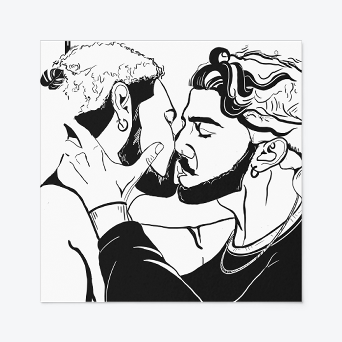 Gay Greeting Card – Couple Kissing