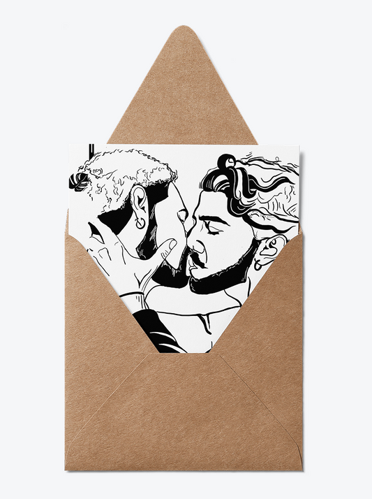 Gay Greeting Card – Couple Kissing