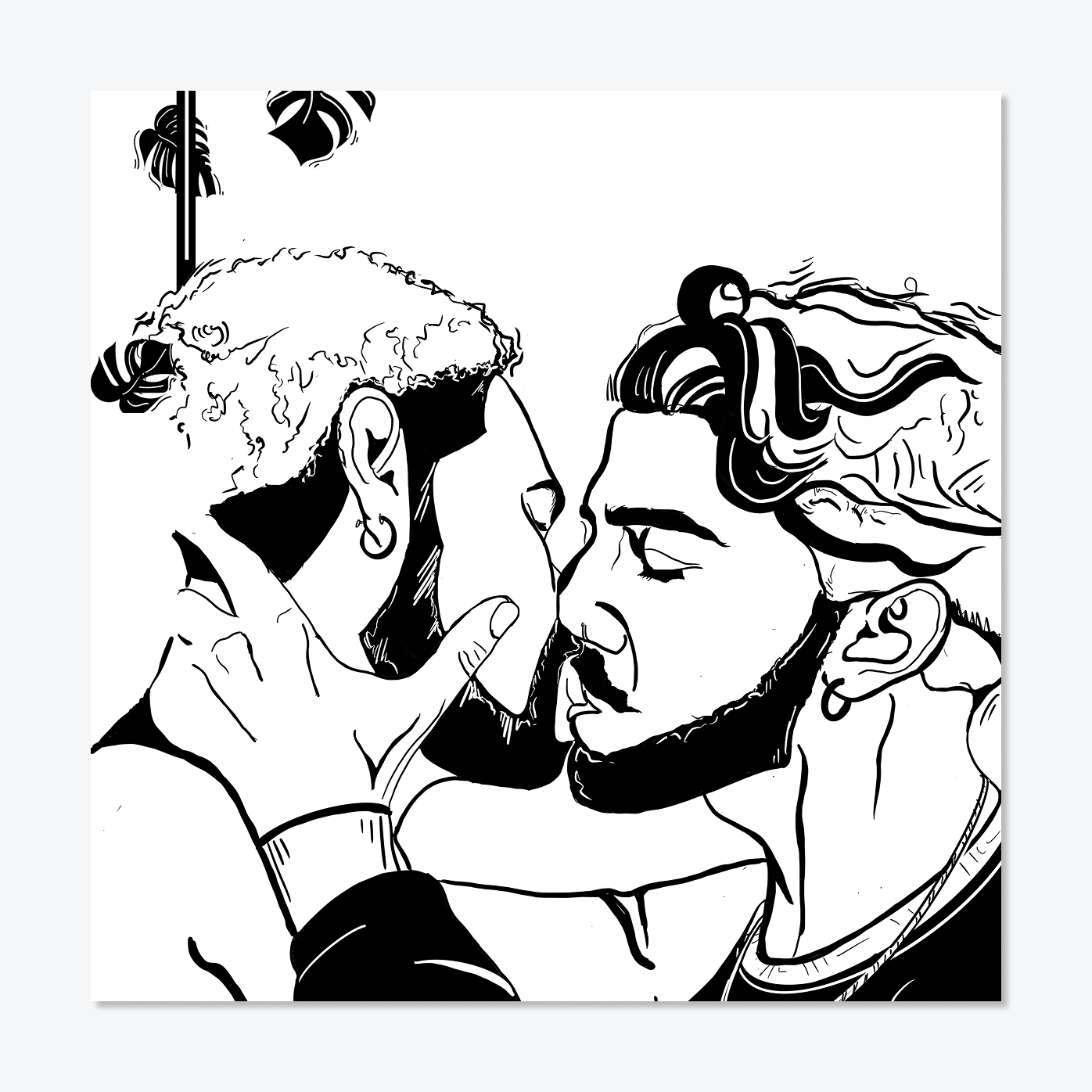 Gay Greeting Card – Couple Kissing