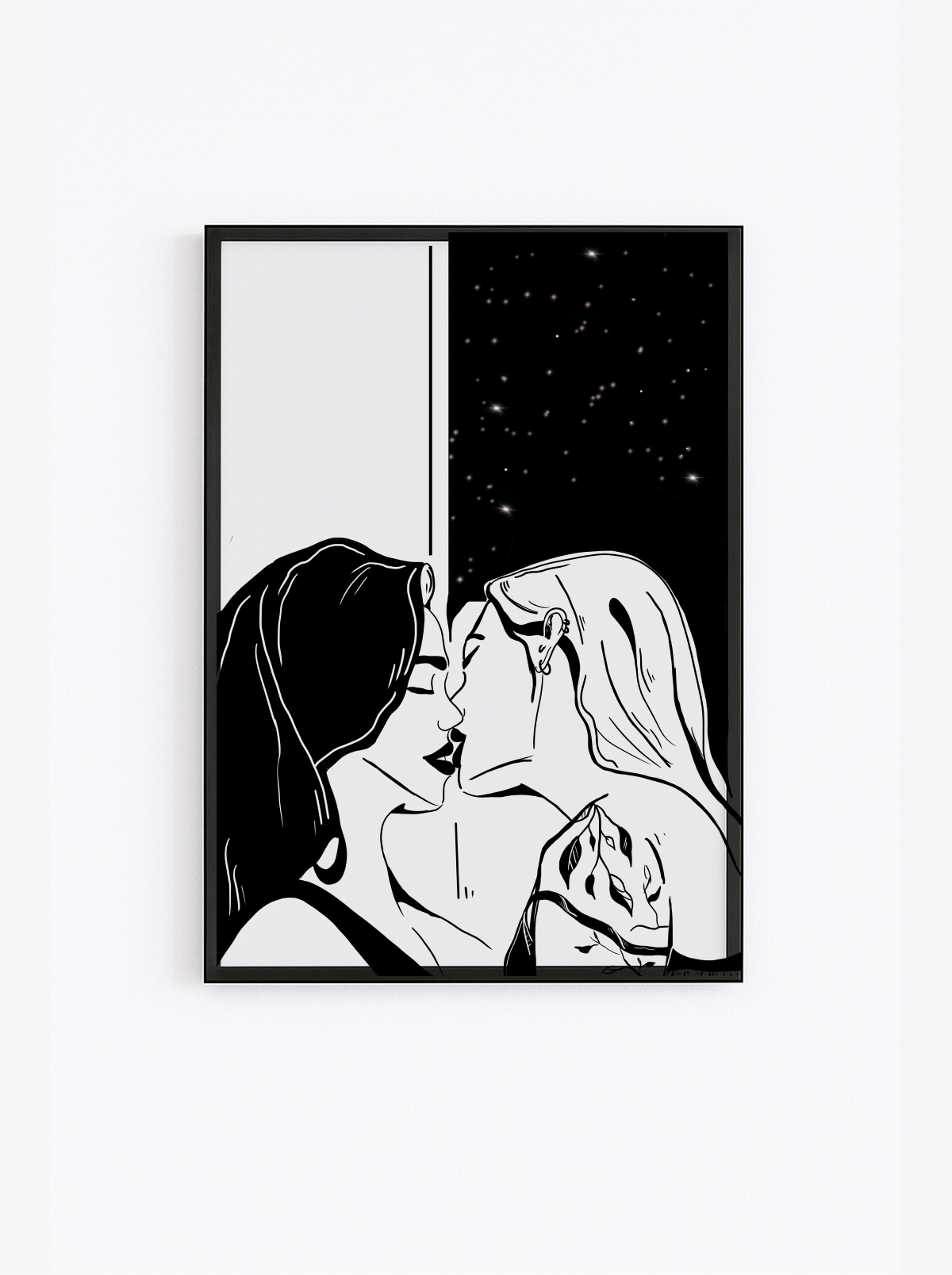 Kiss Series – 3 x Lesbian Kiss Fine Art Giclée Prints