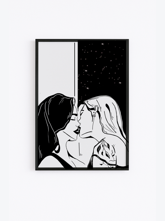 Lesbian Kiss (Part 1) Fine Art Print