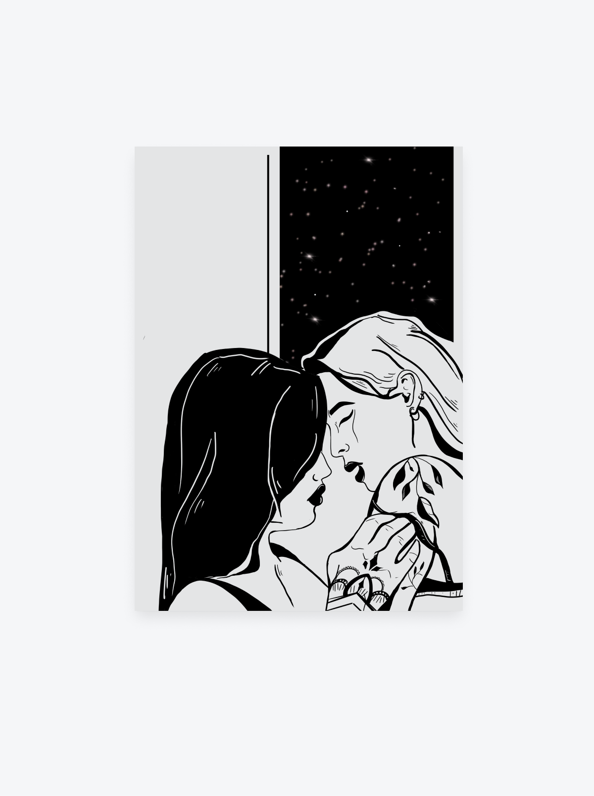 Lesbian Kiss (Part 2) Fine Art Print