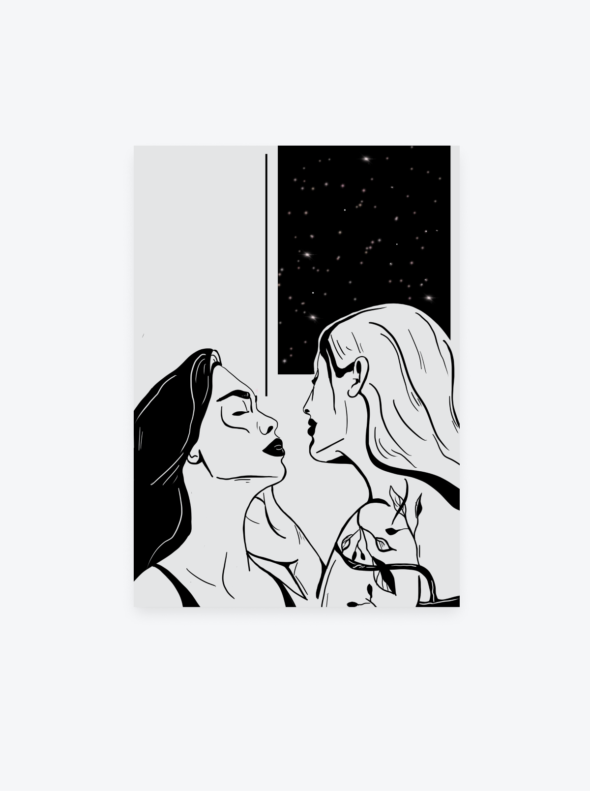 Lesbian Kiss (Part 3) Fine Art Print