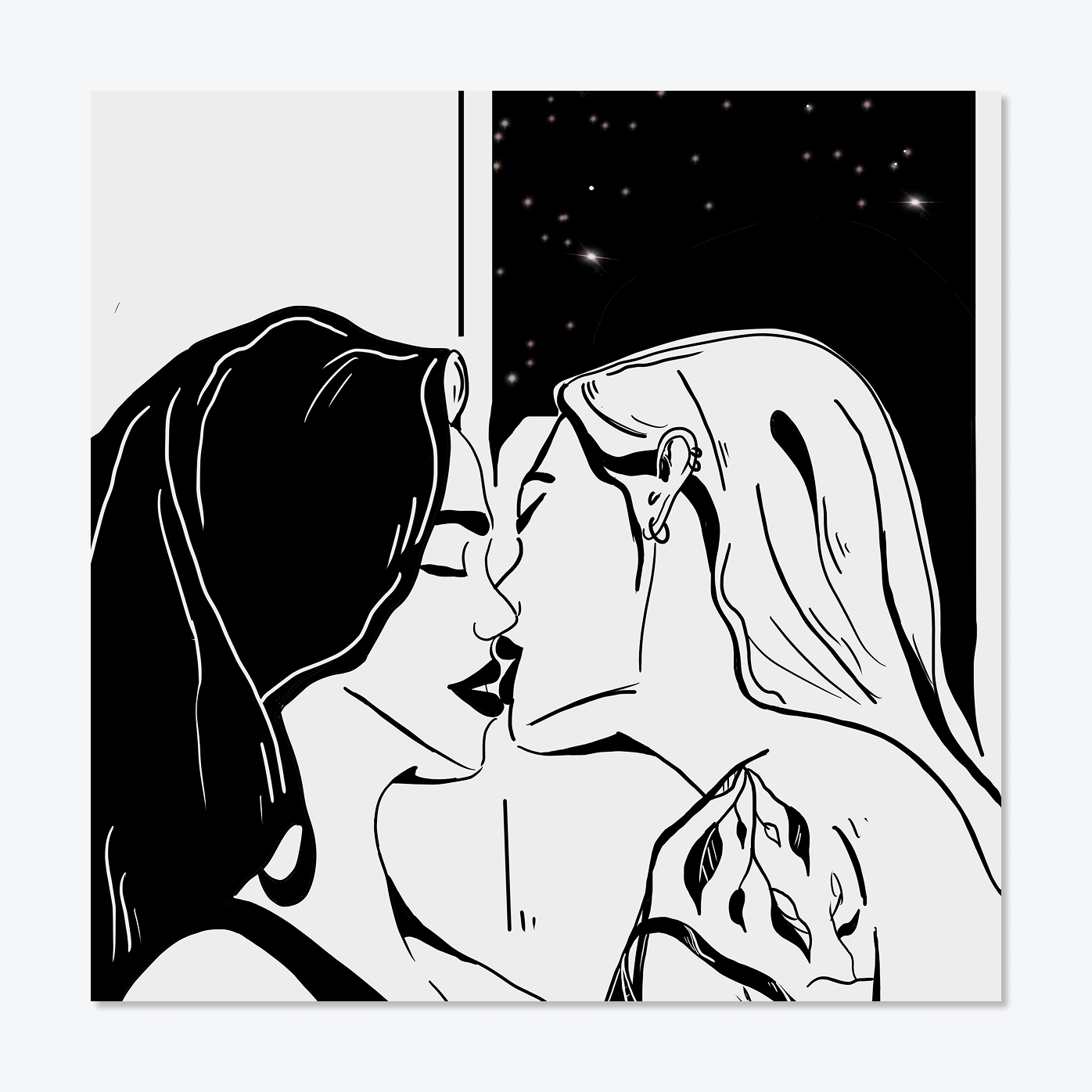 Lesbian Greeting Card – Couple Kiss