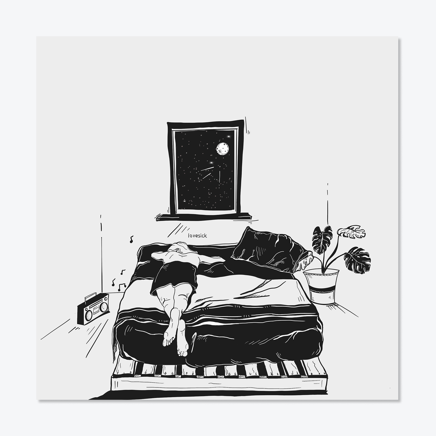 Lesbian Greeting Card – Lovesick Heartbreak