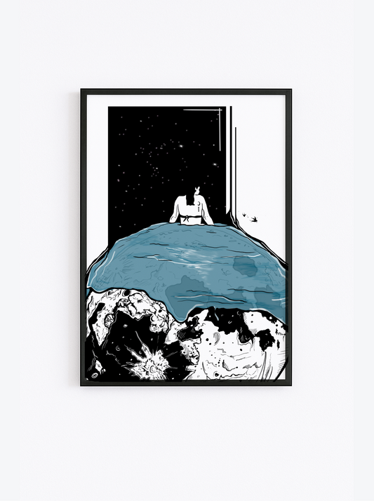 Swimming Pool Daydreams – Surreal Sapphic Fine Art Print