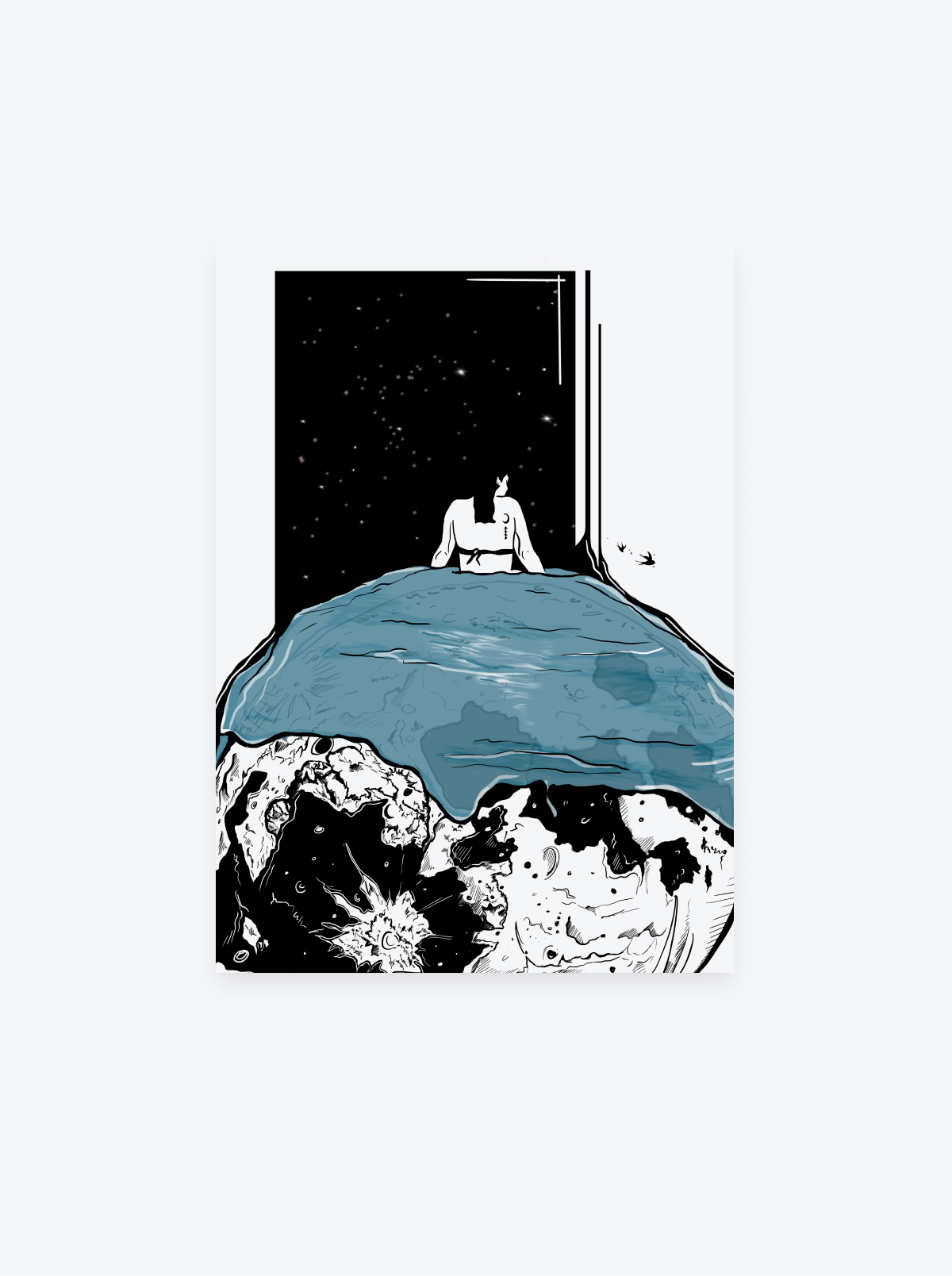 Swimming Pool Daydreams – Surreal Sapphic Fine Art Print